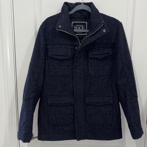 Buckle exclusive Darren navy wool jacket size medium
